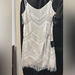 Mini fringe dress perfect for after party or bachelorette